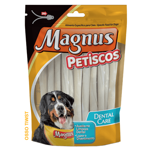 Petisco Magnus Dental Care Osso Twist para Cães 10 Unidades