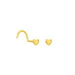 Piercing de Nariz em Ouro 18K Coração - AU5330