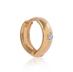 Piercing de Orelha em Ouro 18k Argola 0,8cm com Diamante 0,5 Ponto 024001940092
