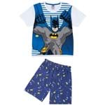 Pijama Batman Manga Curta (Infantil) Tamanho: 12 | Cor: Branca