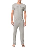Pijama Calvin Klein Underwear Camiseta e Calça de Visco Mescla - P