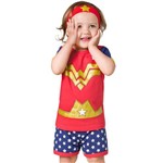 Pijama Curto Bebê - Super Heroína