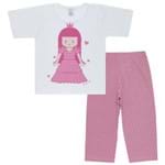 Pijama Curto em Malha Princesinha - Cara de Sono