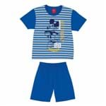 Pijama Disney Mickey Bermuda (Infantil) Tamanho: 10 | Cor: Azul Aquatico