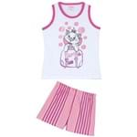 Pijama Disney Sh.Doll Marie (Infantil) Tamanho: 10 | Cor: Branca