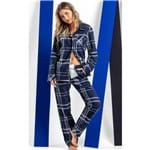 Pijama Feminino Xadrez Cardigan com Calça 9185 P