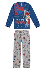 Pijama Longo com Almofada Menino Azul - 1
