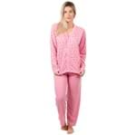Pijama Longo de Botão Rebeca (Rosa) P