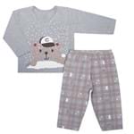 Pijama Longo em Malha Amigo Urso - Cara de Criança