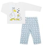 Pijama Longo em Malha Quack Quack! - Cara de Sono