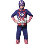 Pijama Longo Kids Super Herói Americano - com Capuz