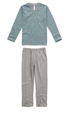 Pijama Longo Malha Sustentável Menino Verde Escuro - 1