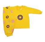 Pijama Rosquinhas Amarelo 0 a 3 M