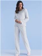 Pijama Soft Dots Lana Off White P