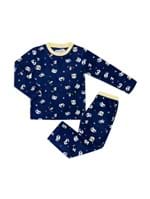 Pijama Soft Infantil Navy Cats Azul Marinho 06