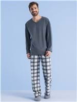 Pijama Soft Masc Michael Cinza GG
