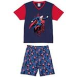 Pijama Superman M.C. Bermuda (Infantil) Tamanho: 10 | Cor: Azul Aquatico