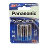 Pilha Alcalina Panasonic Platinum Power Palito Aaa C/ 6 Unidades