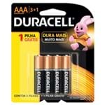 Pilha Duracell Palito AAA Leve 4 Pague 3