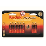 Pilha Kodak Alcalina Max AA Embalagem com 8 Unidades