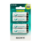 Pilha Sony Recarregável AA com 4x 2500mAh Cycle Energy