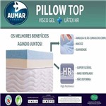 Pillow Top Visco Nasa Gel + Látex Hr Foam Queen 1,58 X 1,98 X 0,08 M - Aumar