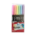 Pincel Artístico Newpen Brush Pastel 2-4mm 6 Cores