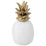 Pineapple Adorno 15 Cm Branco/ouro