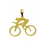 Pingente Ciclista em Ouro 18k Bicicleta