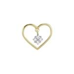 Pingente Coração Ouro Amarelo 18K e Diamante - Eternit