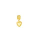 Pingente em Ouro 18k Coração com Diamante Linha Hair - AU5048