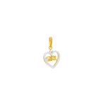 Pingente em Ouro 18K Coração Girl com Diamante- AU5921