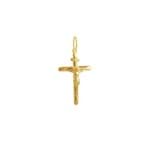 Pingente em Ouro 18k Crucifixo com Jesus Cristo - AU3558