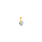 Pingente em Ouro 18K Topázio Azul em Forma de Coração - AU5652