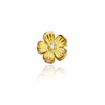 Pingente Flor com Diamante em Ouro 18K Coleção Fiori