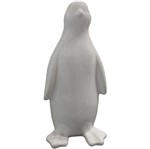 Pinguim Decorativo em Cerâmica Branco Urban