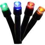 Pisca 35 Lâmpadas Luz LED Colorido Fio Verde Bateria 3*AA - Orb Christmas