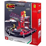 Pista Grande Ferrari Corrida na Garagem e Carrinho - Possui 03 Níveis com Rampa , Elevador e uma Área de Pitstop - Burago