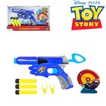 Pistola Lanca Dardo Espuma com 3 Dardos Alvo Toy Story na Caixa