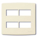 Placa 4x4 C/ Suporte P/ 4 Módulos Distanciados Branco Siena - Alumbra