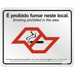 Placa Alum.proibido Fumar Lei Estadual - 180SP - SINALIZE