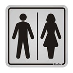 Placa de Alumínio Sanitário Masculino / Feminino Sinalize