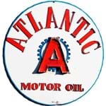 Placa de Ferro Atlantic Motor Oil Vintage