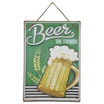 Placa de Metal Alto Relevo Beer