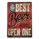 Placa de Metal Best Beer