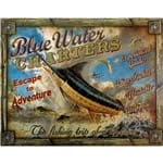 Placa de Metal Blue Water Charters
