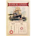 Placa de Metal Calendario Universal Hamburg-london