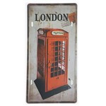 Placa de Metal Decorativa London Telephone