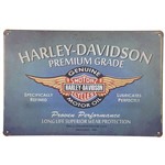 Placa de Metal Harley Finest Quality - 30 X 20 Cm