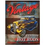 Placa de Metal Vintage Hot Rods